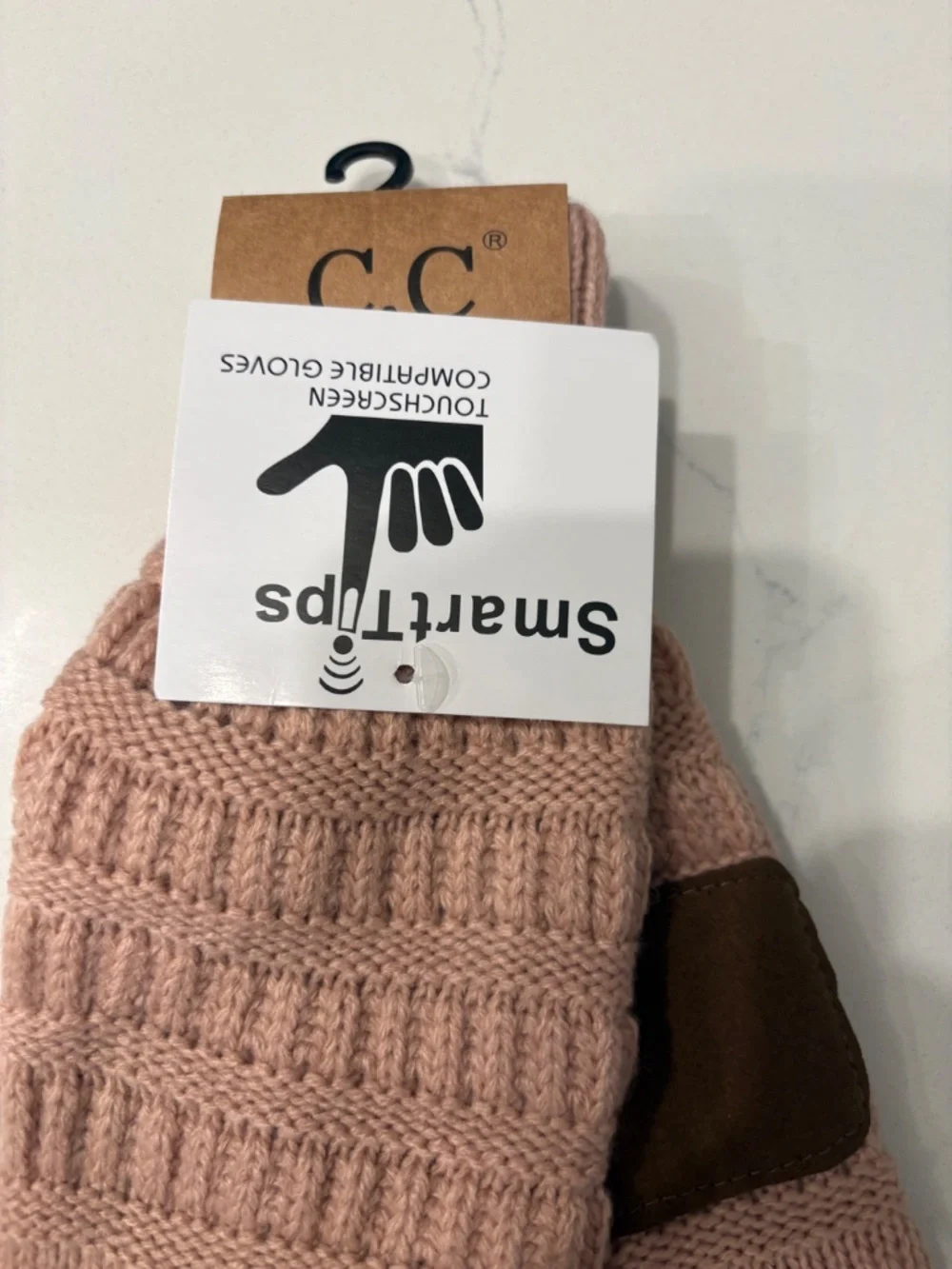 C.C Indi Pink Ribbed Glove